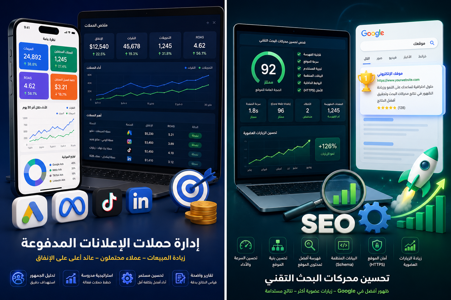 إدارة حملات الإعلانات المدفوعة لزيادة المبيعات والعملاء المحتملين